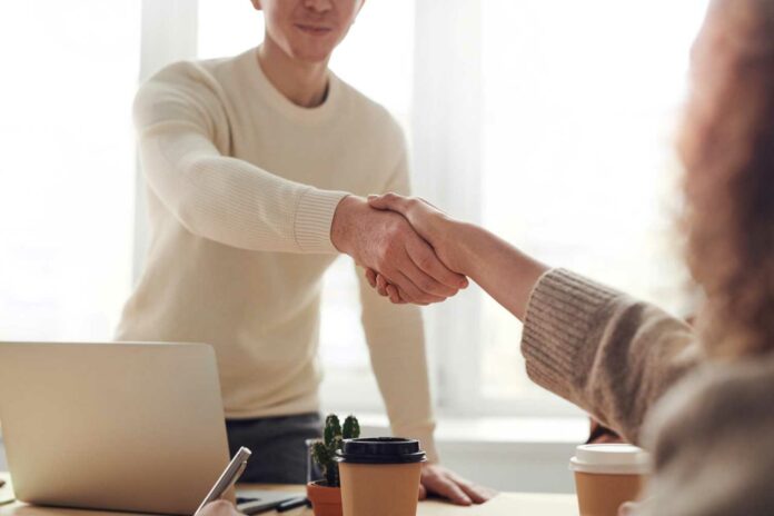 Handshake of insurance