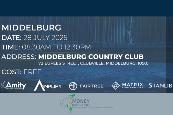 Retirement planning workhops by Money Maestros in Middelburg 28 July 2025