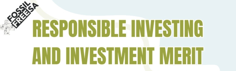 Responsible Investing and Investment Merit